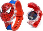 Matrix Kids Edition Spiderman with Lights & Music Digital Watch for Kids, Red, Free Size