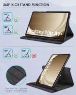 ⁦Case for Galaxy Tab A9 Plus 10.9-inch 2023,Leather Case and Foldable Stand Cover Ultra-Thin and A9 (Black)⁩ - الصورة ⁦2⁩
