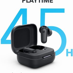 ⁦Soundcore P30i by Anker Noise Cancelling Earbuds, Strong and Smart Noise Cancelling, Powerful Bass, 45H Playtime, 2-in-1 Case and Phone Stand, IP54, Wireless Earbuds, Bluetooth 5.4 (Black)⁩ - الصورة ⁦4⁩