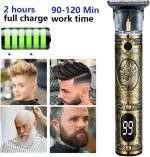 ⁦Quicknik Trimmer Men, Hair Clipper Cordless Dragon Style Electric Shaver for Beard, Hairs, Mustache and Face, Zero Gapped T-Blade Clippers with 4 Size Hair Guide Combs Perfect Men's Grooming Kit⁩ - الصورة ⁦4⁩
