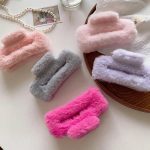 ⁦ECIF Soft Furry Hair Claw Clip for Women – Strong Grip, Non-Slip Hair Accessory for Girls & Ladies | Fluffy Hair Clamps for All Hair Types (PACK OF 6)⁩ - الصورة ⁦5⁩
