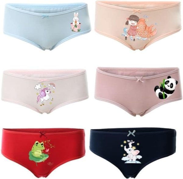 Soft Hipster Panties - For Girls - Set of 6