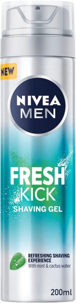 NIVEA MEN Shaving Gel, Fresh & Cool Mint Extracts, 200ml