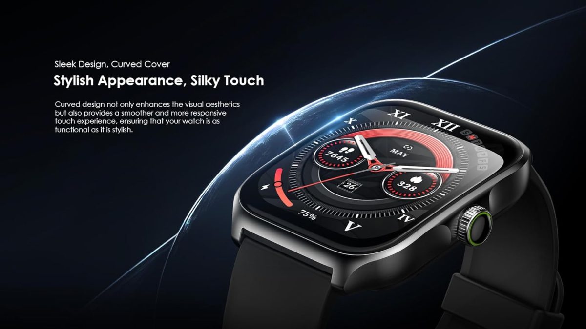 ⁦Oraimo Watch Nova AM (OSW-812) 2.01" AMOLED Full Touch Screen Curved Cover Smartwatch​ with Antibacterial Eartips⁩ - الصورة ⁦7⁩