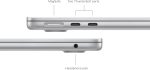 ⁦Apple 2024 MacBook Air (13-inch, Apple M3 chip with 8‑core CPU and 8‑core GPU, 8GB Unified Memory, 256GB) - Silver⁩ - الصورة ⁦4⁩