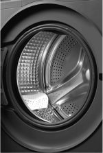 ⁦Haier 8 KG Front Loading Washing Machine, 525 mm Super Drum, BLDC Inverter Motor, Laser Welding, Steam, Silver, HW80-BP14929AS6⁩ - الصورة ⁦8⁩