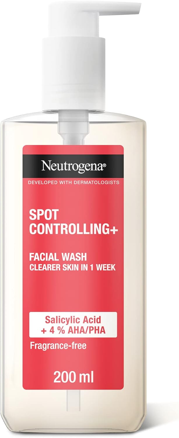 Neutrogena, Facial Wash Spot Controlling+, Clearer Skin in 1 Week, 200ml