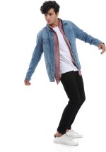 ⁦Andora Mens Full Buttoned Casual Denim Jacket⁩ - الصورة ⁦8⁩