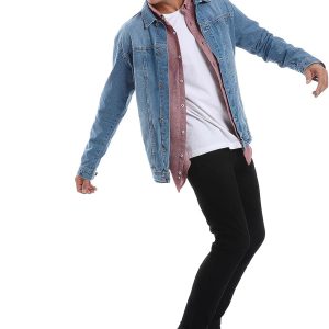 ⁦Andora Mens Full Buttoned Casual Denim Jacket⁩ - الصورة ⁦8⁩