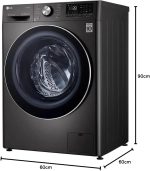 ⁦LG Vivace Washing Machine 9/5KG Dryer, with AI DD technology,Black- LG ThinQ™-F4R5VGG2E⁩ - الصورة ⁦11⁩