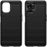 ⁦جراب متوافق مع ريلمى 10T 5G ، - غطاء حماية مصقول مقاوم للصدمات رفيع للغاية متين من ألياف الكربون المصقولة - غطاء واقي مضاد للخدش و مقاوم للانزلاق - أسود⁩ - الصورة ⁦2⁩