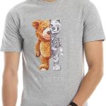 Printed T-Shirt Cotton For Men - Grey
