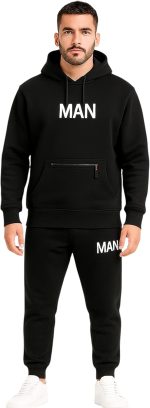 MIZA Men's Winter Sports Trung 2 Piece (Hoodie + Pants) Jugging - Fashion Style Comfortable Youth Men