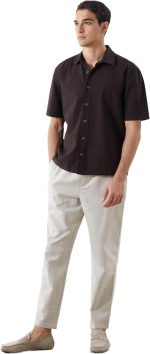 LC WAIKIKI Men Regular Fit Linen-Look Trousers