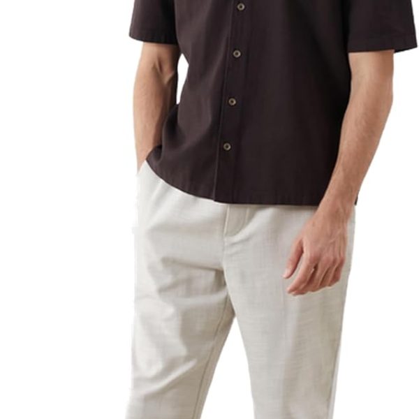 LC WAIKIKI Men Regular Fit Linen-Look Trousers