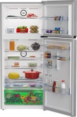 ⁦Beko Refrigerator 2 Door - 590 lt -net 557 LT - stainless - Nofrost -ProSmart Inverter - HF Digital - model number B3RDNE590ZXB⁩ - الصورة ⁦2⁩