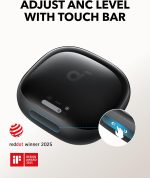 ⁦soundcore Liberty 4 Pro by Anker, Noise Cancelling Wireless Earbuds, 7-Sensor and Real-Time Adaptive Noise Cancelling, Clear Calls with 9 Mics and AI - Black -18 Months Warranty⁩ - الصورة ⁦2⁩