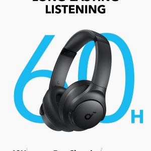 ⁦ANKER Soundcore Q11i Wireless Headphones, 40mm Dynamic DriverHi-Res Audio, One-Touch Bass Boost, 60-Hour Playtime, Detachable Ear Cushions, Bluetooth V5.3, Dark Gray | 18 Months Warranty⁩ - الصورة ⁦4⁩