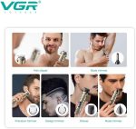 ⁦Vgr V-109 Waterproof Ipx6 6 In 1 Professional Set Hair Beard Trimmer Clipper Shaver Nose Trimmer Mesin Gunting Rambut⁩ - الصورة ⁦5⁩