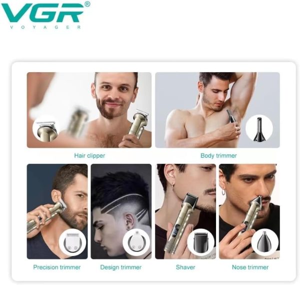 Vgr V-109 Waterproof Ipx6 6 In 1 Professional Set Hair Beard Trimmer Clipper Shaver Nose Trimmer Mesin Gunting Rambut 4 61zI0MAwd7L. AC SL1024