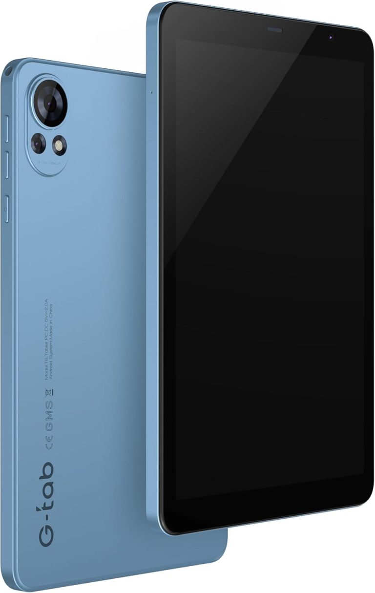 G-Tab T8S Tablet (WiFi) 5G (RAM :4+4GB, ROM :64GB) 8 inch IPS LCD 800x1280, 5000 mAh Battery, Android 14, Camera 2MP front + 5MP rear, Silicon Case,1 Year Warranty, Blue