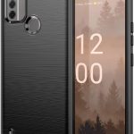جراب متوافق مع Nokia C31 ، - غطاء حماية مصقول مقاوم للصدمات متين رفيع للغاية من ألياف الكربون المصقولة - جراب أصلي جديد فائق الجودة مقاوم للانزلاق من Graby Shop - أسود