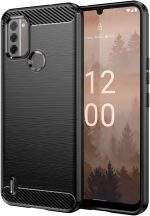 جراب متوافق مع Nokia C31 ، - غطاء حماية مصقول مقاوم للصدمات متين رفيع للغاية من ألياف الكربون المصقولة - جراب أصلي جديد فائق الجودة مقاوم للانزلاق من Graby Shop - أسود