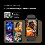 ⁦Oraimo Smart Watch 5 Lite (OSW-804), 2.01" HD Full Touch Screen IP68, Normal Usage Time 7 days Standby Time More than 28 days, Antibacterial Eartips – Black (12 Months Warranty)⁩ - الصورة ⁦4⁩