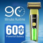 ⁦VGR VL-366 Limited Edition Professional 3 in 1 Grooming Kit with 600mAh Lithium battery, All in one Trimmer for Men, Suitable for Face, Nose, Ear & Body Grooming, 90 min Runtime (Gold) 1 Year Warranty⁩ - الصورة ⁦8⁩