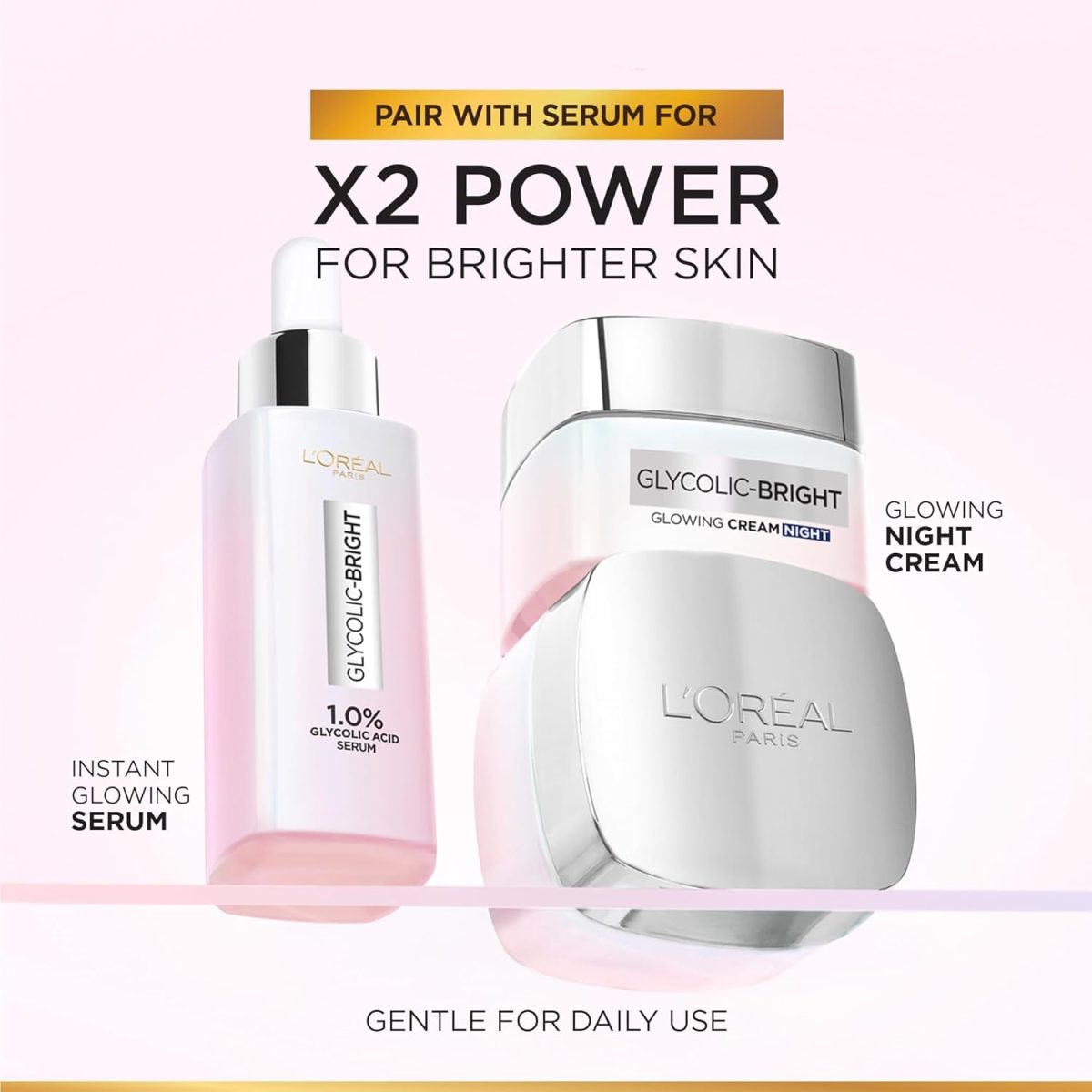 ⁦L’Oréal Paris L'Oréal Paris Glycolic Bright Glowing Night Cream 50ML⁩ - الصورة ⁦7⁩