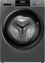 Haier 8 KG Front Loading Washing Machine, 525 mm Super Drum, BLDC Inverter Motor, Laser Welding, Steam, Silver, HW80-BP14929AS6