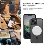 ⁦BENTOBEN Magnetic iPhone 13/14 Case, Translucent Matte, Slim, Shockproof, Black, Compatible with MagSafe, 6.1 inches, TPU, Protective Case⁩ - الصورة ⁦2⁩