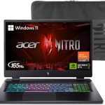 Acer Nitro 17 Gaming Laptop | AMD Ryzen 7 7840HS Octa-Core CPU | NVIDIA GeForce RTX 4060 Laptop GPU | 17.3" QHD 165Hz IPS Display | 1TB Gen 4 SSD | Wi-Fi 6E | RGB Backlit KB | AN17-41-R7G3, Black