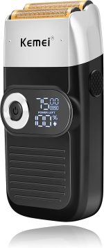 ⁦Kemei Foil Shavers for Men Electric Razor with Bald Trimming Cordless Electric Shavers with LED Display 2 in 1⁩ - الصورة ⁦2⁩