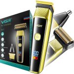 VGR VL-366 Limited Edition Professional 3 in 1 Grooming Kit with 600mAh Lithium battery, All in one Trimmer for Men, Suitable for Face, Nose, Ear & Body Grooming, 90 min Runtime (Gold) 1 Year Warranty