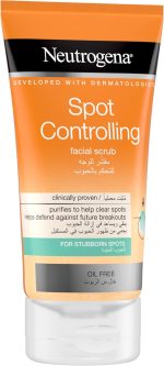 ⁦Neutrogena Spot Controlling Face Scrub, Purifies to Help Clear Spots, Fights Future Breakouts, for a Refined Complexion, Oil Free, 150ml⁩ - الصورة ⁦2⁩