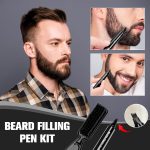 ⁦HOUSTASK Beard Filling Pen Kit for Men Barber Pencil-Water Proof& Sweat Proof, Long Lasting -Beard Pen with a Micro-Fork Tip Applicator Creates Natural Looking Beard, Moustache & Eyebrows⁩ - الصورة ⁦6⁩