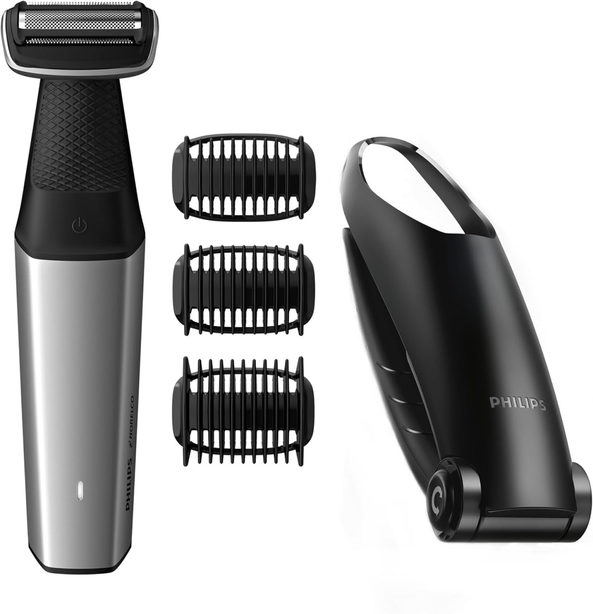⁦Philips Norelco Bodygroom Series 5000 Showerproof Body & Manscaping Trimmer for Men with Back Attachment, BG5025/40⁩ - الصورة ⁦9⁩