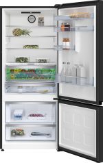 ⁦Beko Refrigerator 509 Liter With Bottom freezer - Digital - Inverter - No-Frost,2 Doors - Black - RCNE590E35ZB⁩ - الصورة ⁦3⁩