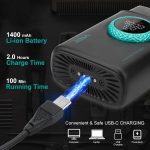 ⁦VGR 377 Foil Shaver for Men, Electric Razor for Shaving Face with Double Foil, 21-Speed 9000 RPM Motor Bald Shavers LED Display Titanium Foils, Barber Supplies (Black), Men's Gifts⁩ - الصورة ⁦4⁩