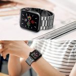 ⁦Fitlink Stainless Steel Metal Band for Apple Watch 38/40/42/44mm Strap Replacement Link Bracelet Band Compatible with Apple Watch Series 6/54/3/2/1/SE⁩ - الصورة ⁦4⁩