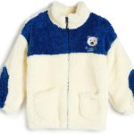 KOTON Baby boys Shearling High Neck Zipper Closure Applique Detail Color Block Sweatshirt
