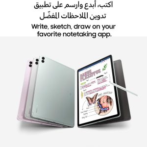 ⁦Samsung Galaxy Tab S9 FE+ 5G Android Tablet, 12.4 inches Display, 8GB RAM, 128GB Storage, S Pen Included, Gray - 1 Year Warranty/Local Version⁩ - الصورة ⁦7⁩