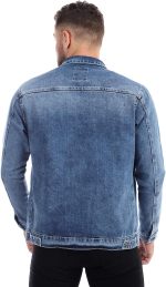 ⁦Andora Mens Full Buttoned Casual Denim Jacket⁩ - الصورة ⁦4⁩