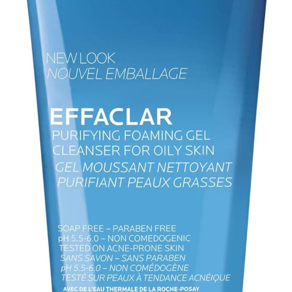 La Roche-Posay Effaclar Purifying Foaming Gel Cleanser for Oily Skin, 1.69 Fl oz
