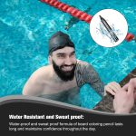 ⁦HOUSTASK Beard Filling Pen Kit for Men Barber Pencil-Water Proof& Sweat Proof, Long Lasting -Beard Pen with a Micro-Fork Tip Applicator Creates Natural Looking Beard, Moustache & Eyebrows⁩ - الصورة ⁦3⁩