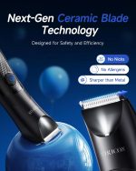 ⁦VIKICON Electric Body Trimmer and Shaver for Men, Body Groomer for Groin&Ball w/Light, Pubic Hair Trimmer Replaceable Ceramic Blade IPX7 Waterproof Wet/Dry, Lightweight Male Razor USB Type-C Charging⁩ - الصورة ⁦3⁩