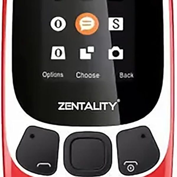 ZENTALITY_(B3310-1.77inch) Mobile Phone, 2G Keypad Mobile, Dual-Sim, With Camera 0.8MB, Flash Light, Wireless FM Radio, 2000 Contacts, 32 MB RAM, Micro SD Card - Red
