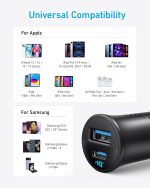 ⁦Anker USB-C Car Charger, 30W 2-Port Type-C Car Adapter, iPhone Car Charger with PowerIQ 3.0, for iPhone 15/14/13/12 Series, Samsung Galaxy S23/S22/S21 Series, iPad Pro, AirPods, and More⁩ - الصورة ⁦5⁩