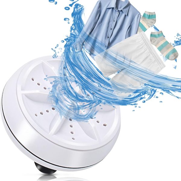 3.54in Portable Washing Machine with Suction Cups,Mini Washing Machine, 3 in 1 Bubble Cleaning USB Ultrasonic Powered Turbo Washing Machine & Sink Dishwasher for Camping, Travelling, Business Trip